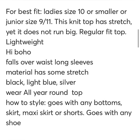 New 🖤💙 free people off the shoulder top size large - Picture 16 of 16